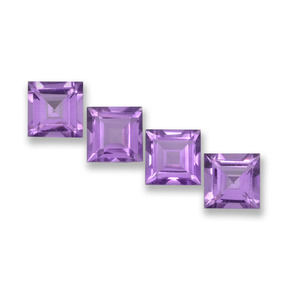 Medium Violet Amethyst Gem - 1ct Square Step-Cut (ID: 457952)