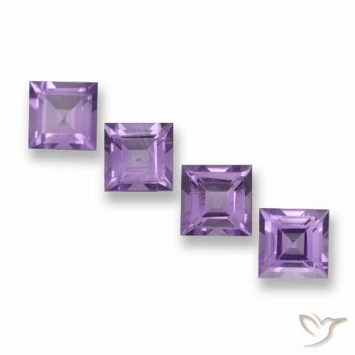 4.07ctw Natural Medium Violet-Pink Amethyst, Square, VVS-VS