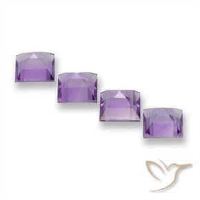 Amethyst Gemstones in 6 x 6 mm (calibrated) Size for Sale, Amethyst Stones in Medium Violet-Pink Color