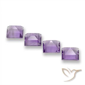 Amethyst Gemstones in 6 x 6 mm (calibrated) Size for Sale, Amethyst Stones in Medium Violet-Pink Color
