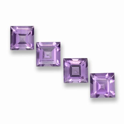 Medium Violet-Pink Amethyst Gem - 1ct Square Step-Cut (ID: 458039)