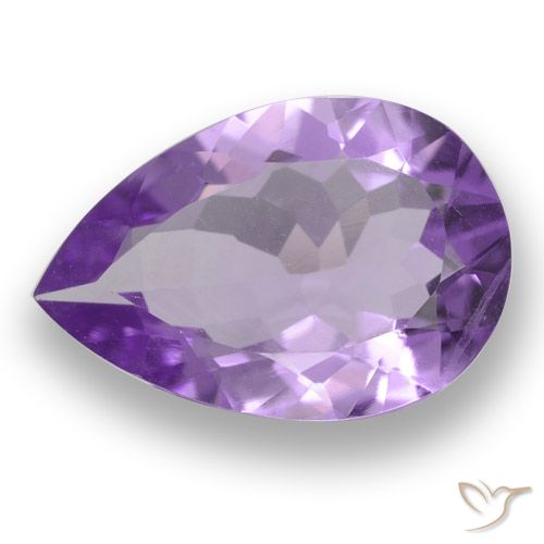 4.27 ct Pear Cut Amethyst, 15.1 x 10.3 mm From Brazil, Photo A
