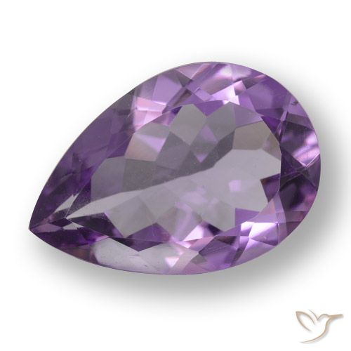 14,8 x 10,2mm Ametista viola Sfaccettatura a pera dal Brasile, peso di 4,3 ct, pietra preziosa naturale non trattati in purezza VS, Ametista 1pz - il colore è Viola medio, durezza Mohs di 7 adatto per gioielli da indossare ogni giorno, Simboleggia calmante e lenitivo, Photo A