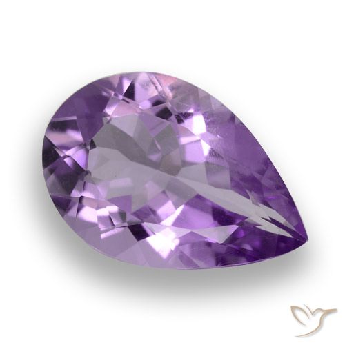 Violeta púrpura intenso Amatista Gema - 4.6ct Corte en forma de pera (ID: 458338)