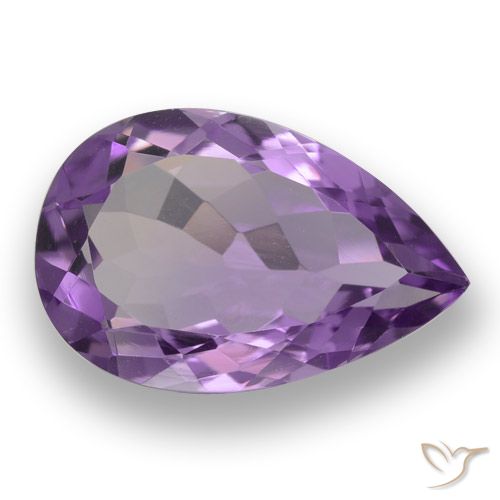 4.7 ct Pear Cut Amethyst, 15 x 9.8 mm From Brazil, Photo A