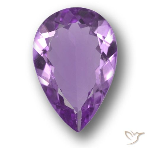 Medium-Dark Violet Amethyst Edelstein - 3.9ct Birnen Schliff (ID: 458413)