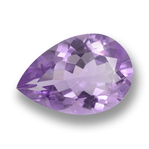 Medium Violet Аметист Камень - 4.6ct Фасетная Груша (ID: 458436)