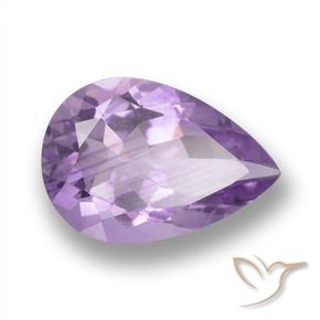 4.58 ct Violet Amethyst Stone, Natural Amethyst in Pear Facet Shape for Sale