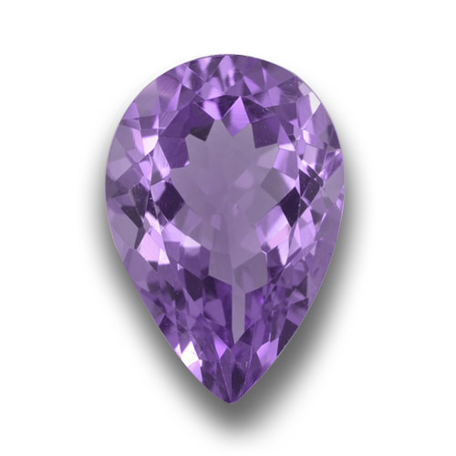 Violeta oscuro Amatista Gema - 5.2ct Corte en forma de pera (ID: 458627)