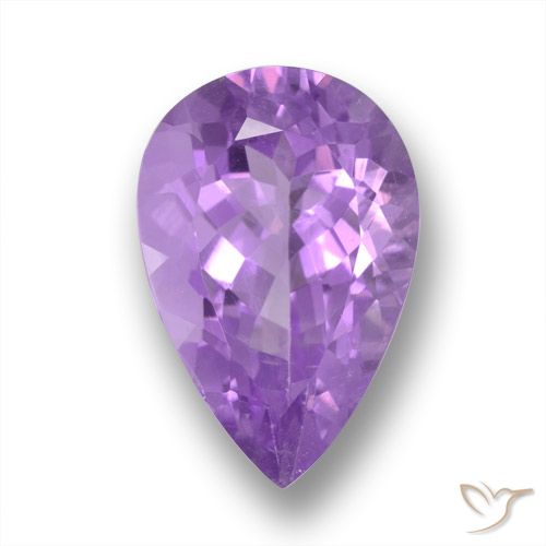 5.37ct Natural Purplish Violet Amethyst, Pear Shape, VS
