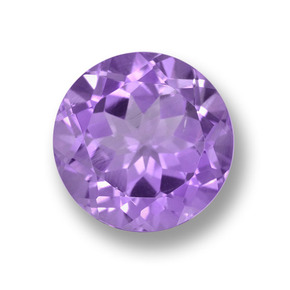 Medium Violet Amethyst Edelstein - 5.8ct Rund Facettenschliff (ID: 459466)