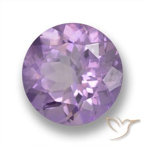 3.96 ct Violet Amethyst Stone, Natural Amethyst in Round Facet Shape for Sale