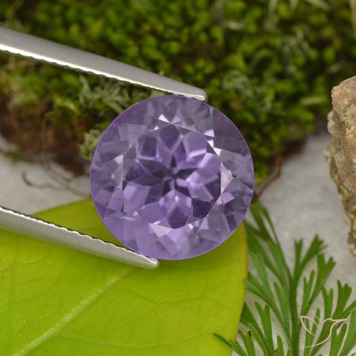 4.8 ct Round Cut Amethyst, 11.1 mm From Brazil, Photo A