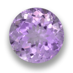 Medium Violet Pink Amethyst Edelstein - 7.6ct Rund Facettenschliff (ID: 459570)