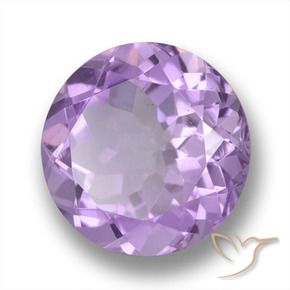 3.94 ct Violet Amethyst Stone, Natural Amethyst in Round Facet Shape for Sale