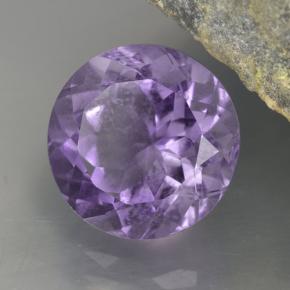 4.69 ct Violet Amethyst Stone, Natural Amethyst in Round Facet Shape for Sale