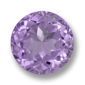 Medium Violet Amethyst Gem - 7.3ct Round Facet (ID: 459691)