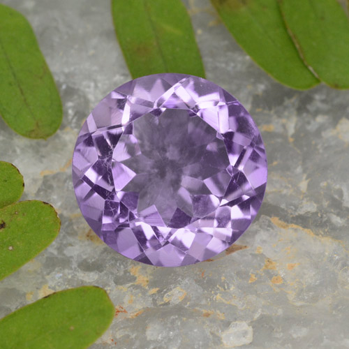 Medium Violet Аметист Камень - 4.2ct Круглая Фасетная Огранка (ID: 459697)