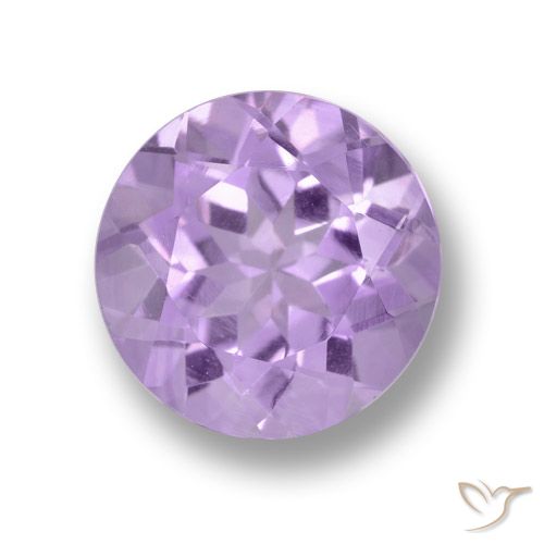Light Pinkish Violet Аметист Камень - 4.6ct Круглая Фасетная Огранка (ID: 459726)