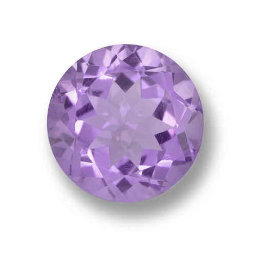4.00 ct Violet Amethyst Gemstone, Amethyst Gem in Round Facet Shape for Sale.