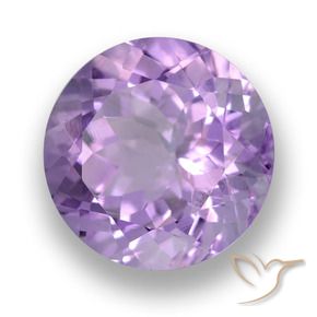 7.49 ct Violet Amethyst Stone, Natural Amethyst in Round Facet Shape for Sale