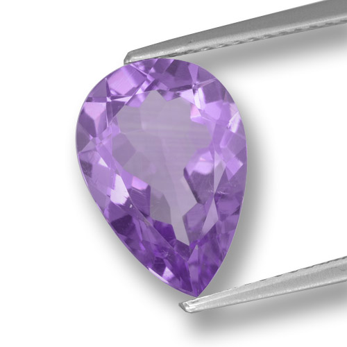 Medium Violet Amethyst Gem - 3.4ct Pear Facet (ID: 459822)
