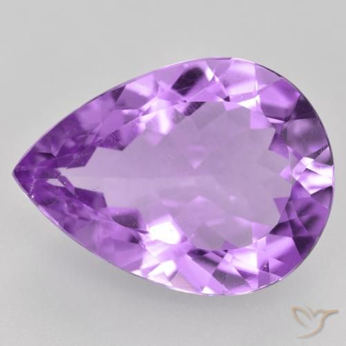 7.71ct Natural Pinkish Violet Amethyst, Pear Shape, VVS-VS