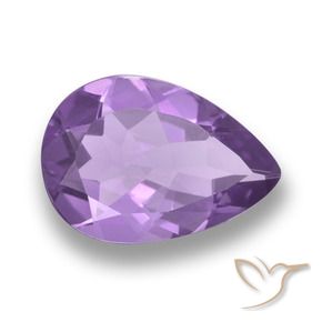 3.30 ct Violet Amethyst Stone, Natural Amethyst in Pear Facet Shape for Sale
