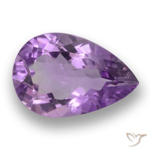 4.64ct Natural Medium Violet Amethyst, Pear Shape, VVS-VS