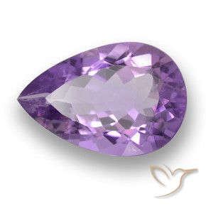 4.64 ct Violet Amethyst Stone, Natural Amethyst in Pear Facet Shape for Sale