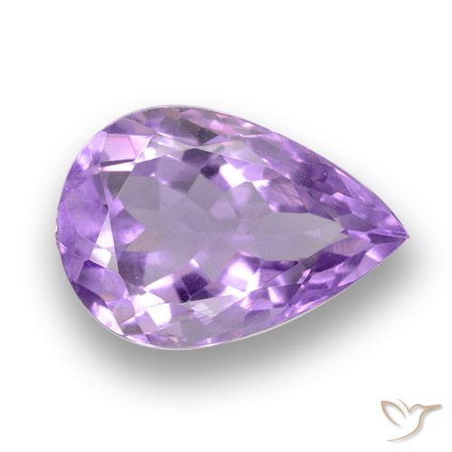 5.72ct Natural Medium Violet Amethyst, Pear Shape, VVS
