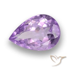 5.72 ct Violet Amethyst Stone, Natural Amethyst in Pear Facet Shape for Sale