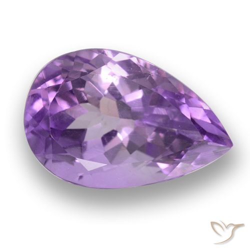 5.87ct Natural Deep Violet Amethyst, Pear Shape, VVS-VS