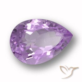 3.72 ct Violet Amethyst Stone, Natural Amethyst in Pear Facet Shape for Sale