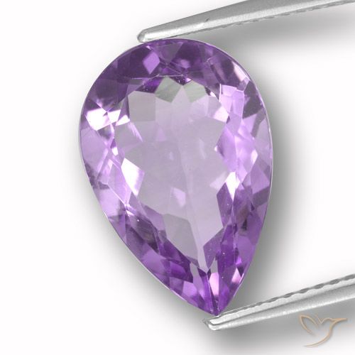 4.91 ct Pear Cut Amethyst, 14.9 x 9.9 mm From Brazil, Photo A