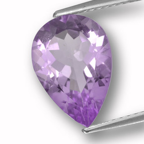 Iris Violet Amethyst Gem - 3ct Pear Facet (ID: 459944)