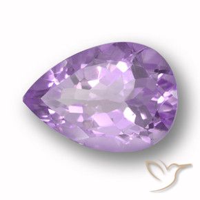 3.66 ct Violet Amethyst Stone, Natural Amethyst in Pear Facet Shape for Sale