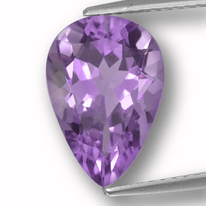 Violeta oscuro Amatista Gema - 3.7ct Corte en forma de pera (ID: 459946)