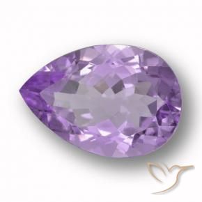 5.32 ct Violet Amethyst Stone, Natural Amethyst in Pear Facet Shape for Sale