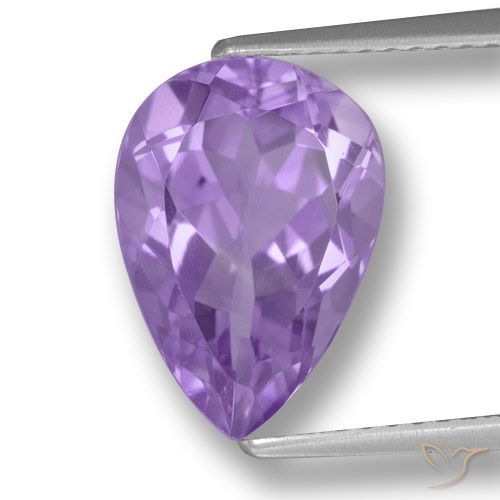 3.79ct Natural Pinkish Violet Amethyst, Pear Shape, VVS