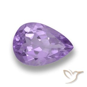 3.79 ct Violet Amethyst Stone, Natural Amethyst in Pear Facet Shape for Sale