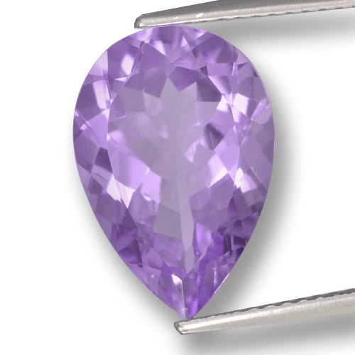 Ametista 15 x 10,2mm viola Sfaccettatura a pera dal Brasile, peso di 5 ct, gemma naturale non trattati in purezza VVS-VS, 1 pezzo Ametista - Colore: Deep Iris Violetta, durezza Mohs di 7 adatto per gioielli da indossare ogni giorno, Sblocca Chakra della Corona, Photo A