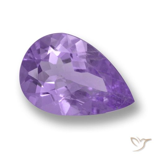 2.84ct Natural Medium Violet Amethyst, Pear Shape, VVS-VS