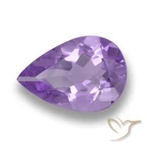 2.84 ct Violet Amethyst Stone, Natural Amethyst in Pear Facet Shape for Sale