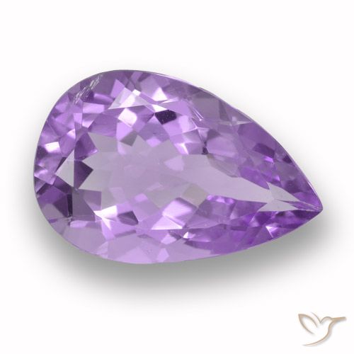 4.87ct Natural Medium Violet Amethyst, Pear Shape, VVS-VS