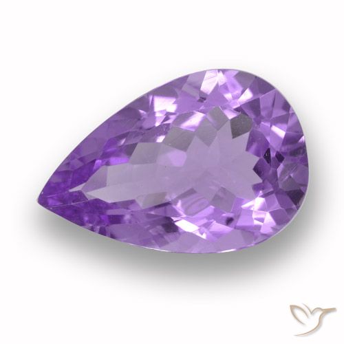 4.63 ct Pear Cut Amethyst, 14.6 x 9.7 mm From Brazil, Photo A