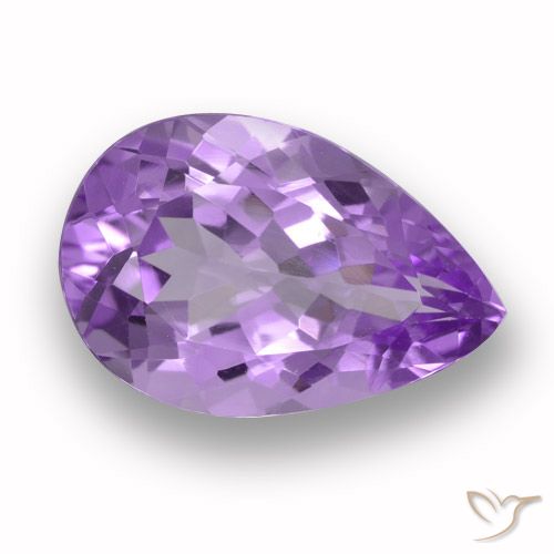 5.18ct Natural Pinkish Violet Amethyst, Pear Shape, VVS-VS