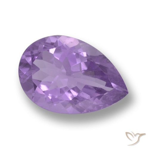 5.30ct Natural Medium Violet Amethyst, Pear Shape, VS