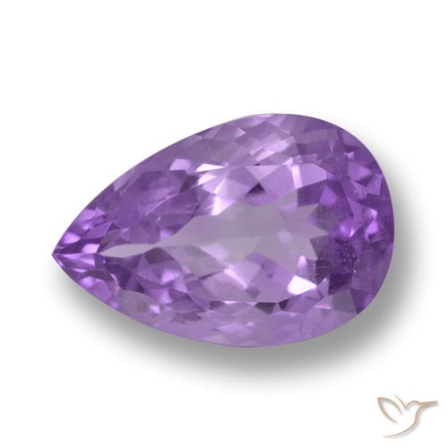 6.26 ct Pear Cut Amethyst, 14.9 x 10 mm From Brazil, Photo A