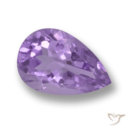 4.94ct Natural Pinkish Violet Amethyst, Pear Shape, VVS